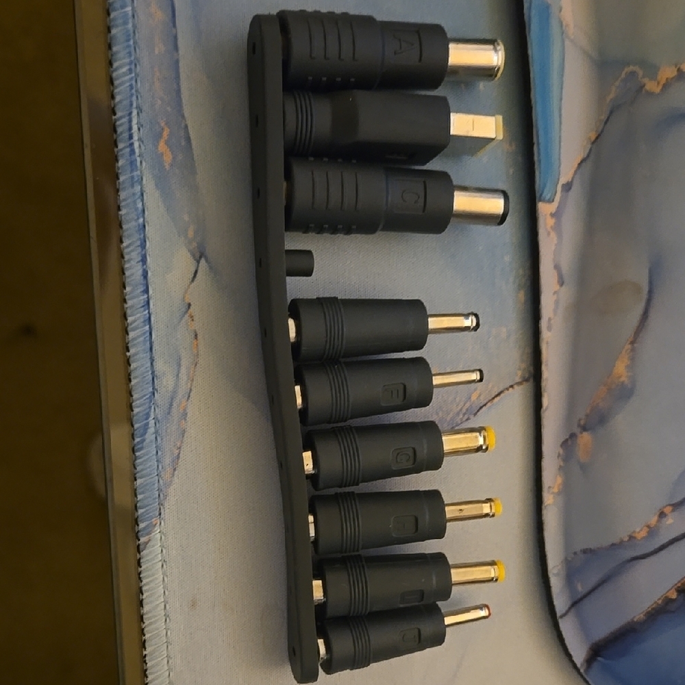 Black Universal Power Adapter Tips